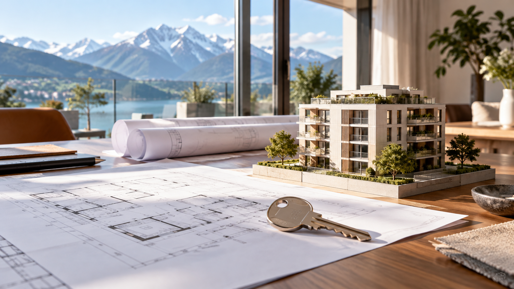 Illustration éditoriale pour Crédit immobilier en Suisse